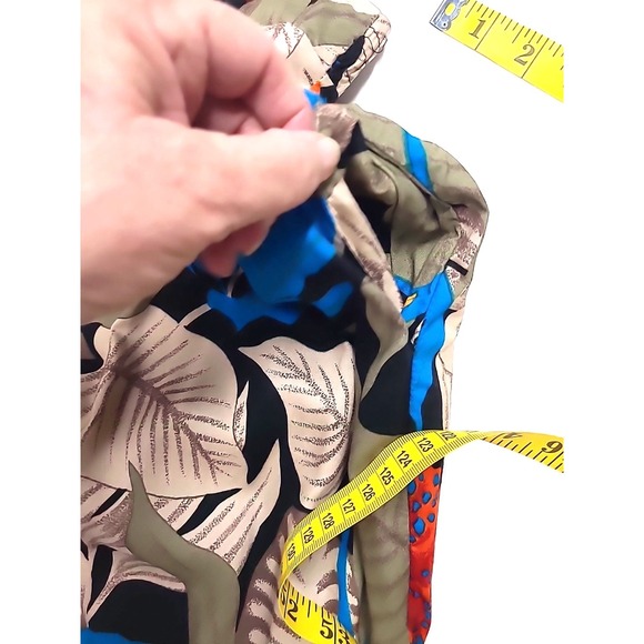 Vintage Womens Skirt Sz 14 Pleated A Line Pockets Hawaiian Beach Resort Cruise - Picture 3 of 11